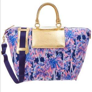 Lilly Pulitzer Bags | Nwt Lilly Pulitzer Weekender Tote Navy Palms Up